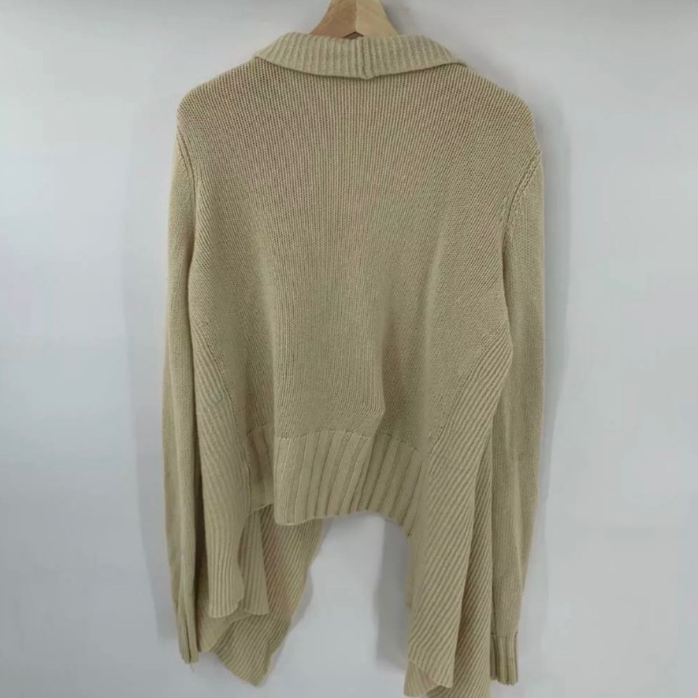 Vince Open Cardigan Sweater Duster Jacket Tan L - Picture 4 of 8